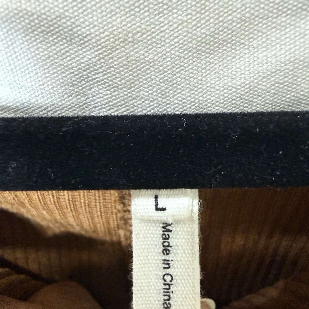 Avec Les Filles Brown Corduroy Boxy Jacket Flap Pockets Boho Minimalist LG EUC - Picture 4 of 9